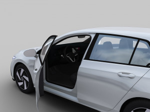 vw golf low-poly 3D Model