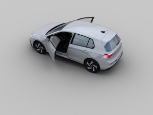 vw golf low-poly 3D Model
