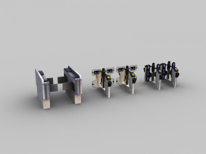 ticket gate low-poly 3D Model