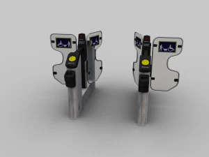 ticket gate low-poly 3D Model