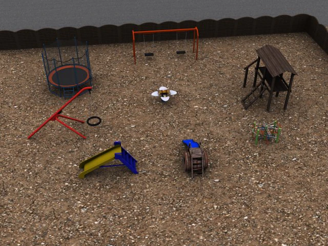 playground pack low-poly 3D Model .c4d .max .obj .3ds .fbx .stl .blend