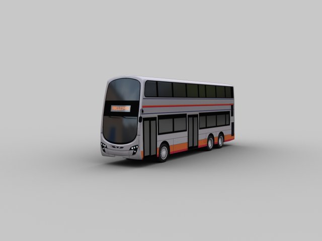 city bus lowpoly 8 3D-Modell .c4d .max .obj .3ds .fbx .stl .blend 