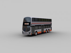 city bus lowpoly 8 3D Model