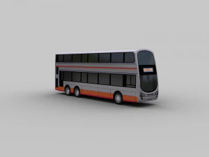 city bus lowpoly 8 3D Model