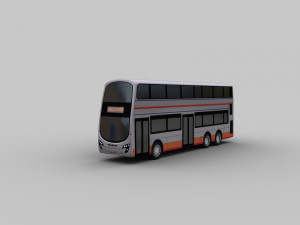 city bus lowpoly 8 3D-Modell