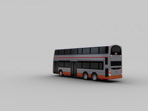 city bus lowpoly 8 3D-Modell