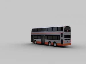 city bus lowpoly 8 3D Model