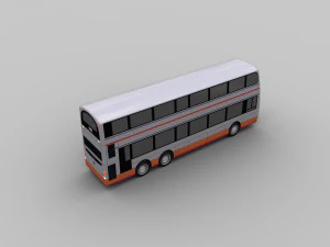 city bus lowpoly 8 3D Model