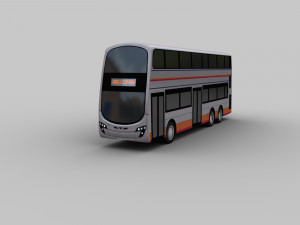 city bus lowpoly 8 3D-Modell