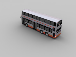 city bus lowpoly 8 3D-Modell