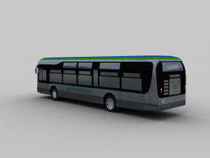 electric bus lowpoly 4 3D Model