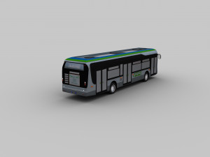 electric bus lowpoly 4 3D Model