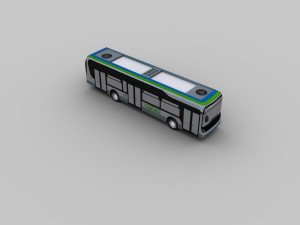 electric bus lowpoly 4 3D Model