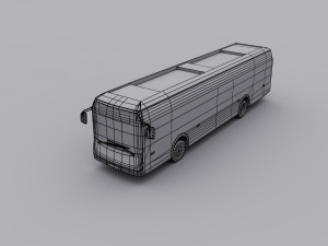 electric bus lowpoly 4 3D Model