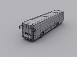 electric bus lowpoly 4 3D Model