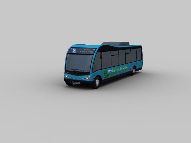 electric bus lowpoly 5 Modelo 3D .c4d .max .obj .3ds .fbx .stl .blend 