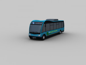 electric bus lowpoly 5 3D Model