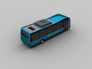 electric bus lowpoly 5 Modelo 3D