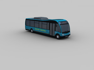 electric bus lowpoly 5 Modelo 3D
