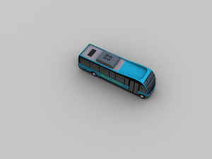 electric bus lowpoly 5 Modelo 3D
