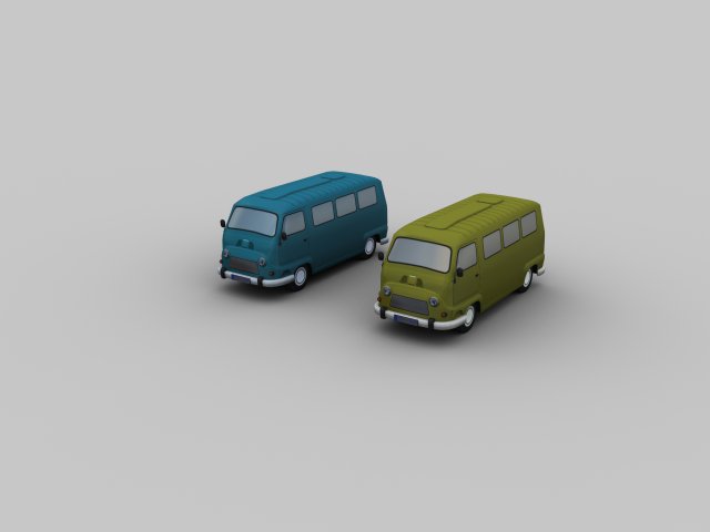 lowpoly van 4 3D मॉडल .c4d .max .obj .3ds .fbx .stl .blend 