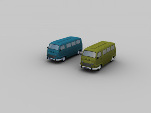 lowpoly van 4 3Dモデル