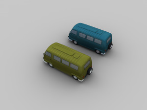 lowpoly van 4 3D मॉडल