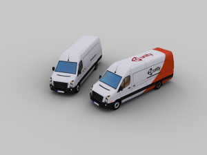 lowpoly van 5 Modello 3D
