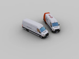 lowpoly van 5 3D Model