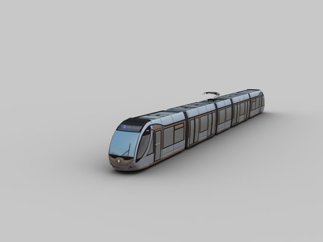 lowpoly tram 10 3D 模型 .c4d .max .obj .3ds .fbx .stl .blend