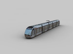 Lowpoly-Stra&szlig;enbahn 10 3D Modell