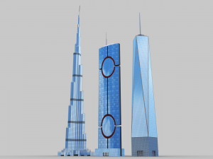 modern building pack 1 3Dモデル