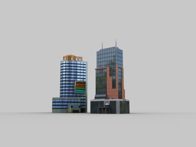 modern building pack2 3D Model .c4d .max .obj .3ds .fbx .stl .blend