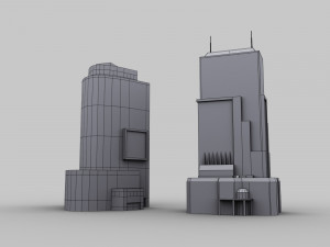 modern building pack2 3D Model