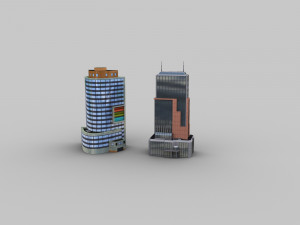 modern building pack2 3D Model