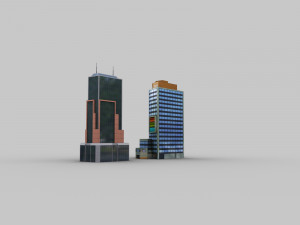 modern building pack2 3D Model