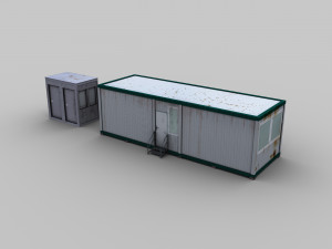 Office container pack1 Model 3D