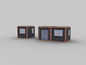 Office container pack1 Model 3D