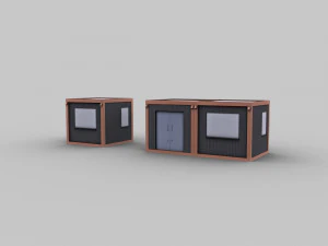 Office container pack1 3D Model