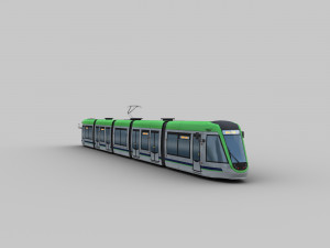 Low Poly Tram 13 3D Model