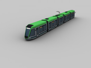 Low Poly Tram 13 3D Model