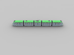 Low Poly Tram 13 3D Model