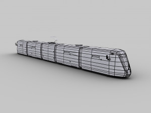 Low Poly Tram 13 3D Model