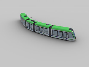 Low Poly Tram 13 3D Model