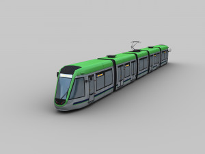 Low Poly Tram 13 3D Model