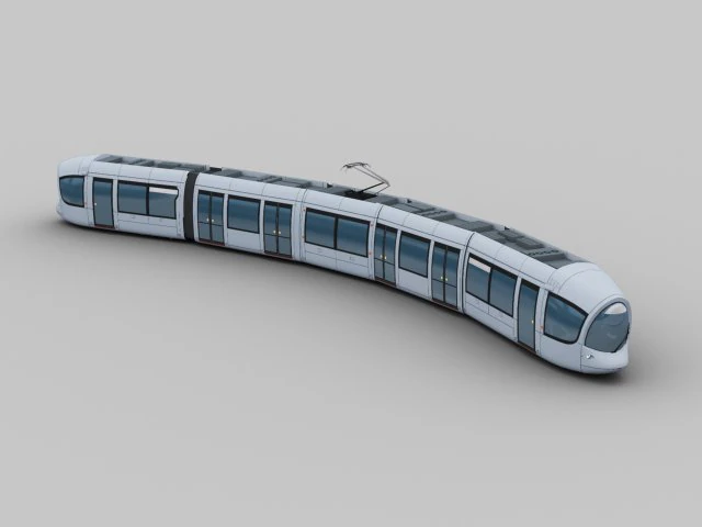Tram Lyon 3D Model .c4d .max .obj .3ds .fbx .stl .blend 