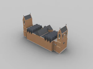 교회 lowpoly2 3D 모델