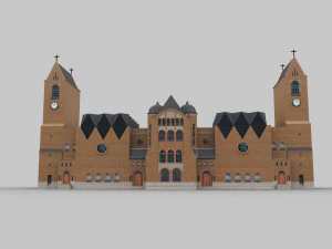 교회 lowpoly2 3D 모델