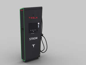 Electric Vehicle Chargers Pack 1 3D Model