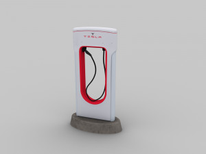 Electric Vehicle Chargers Pack 1 3D Model